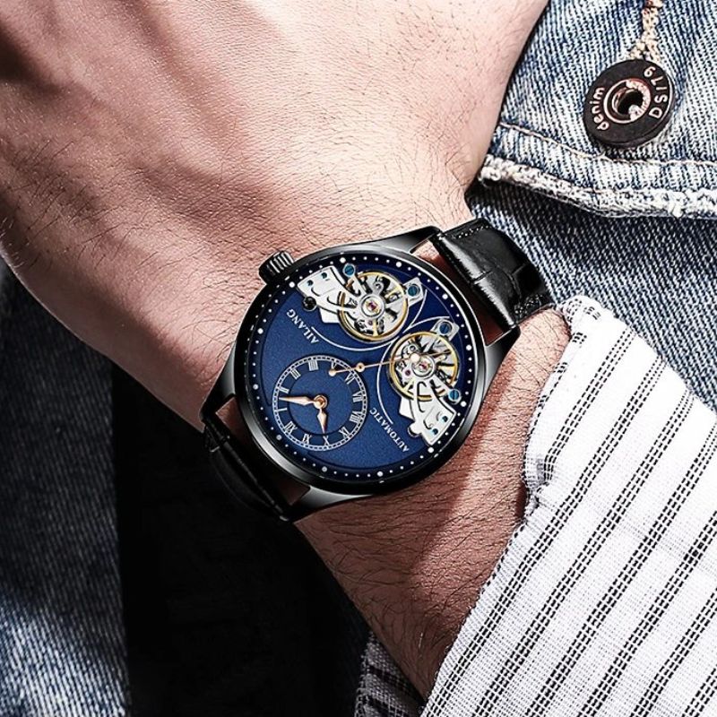 Montre Mécanique Lumineuse à double Tourbillon