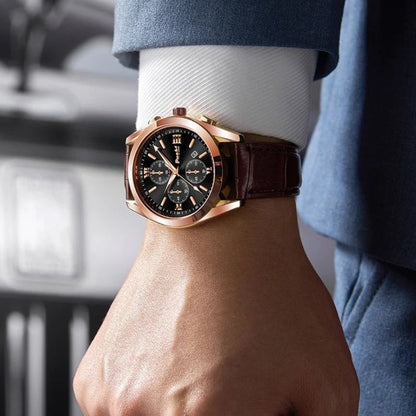Montre à quartz pour homme d'affaires