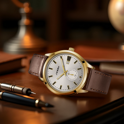 Montre à quartz minimaliste et luxueuse pour homme