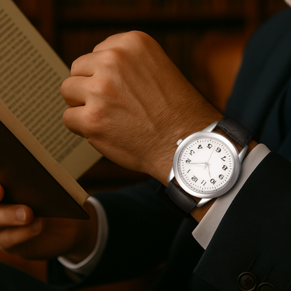 Montre élégante et minimaliste en acier inoxydable