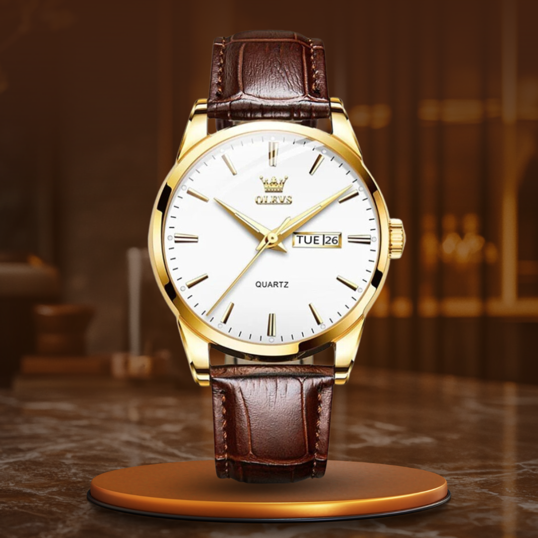 montre de luxe en cuir pour affaires